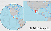 Gray Location Map of Genaro Codina, highlighted parent region, within the entire country