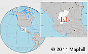 Gray Location Map of Genaro Codina, highlighted parent region
