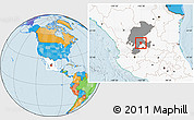 Political Location Map of Genaro Codina, highlighted country, highlighted parent region