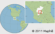 Savanna Style Location Map of Genaro Codina, highlighted parent region