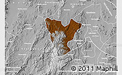 Physical Map of Genaro Codina, lighten, desaturated