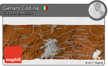 Physical Panoramic Map of Genaro Codina