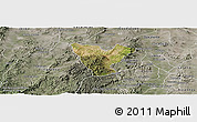 Satellite Panoramic Map of Genaro Codina, semi-desaturated