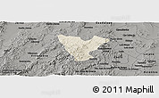 Shaded Relief Panoramic Map of Genaro Codina, darken, semi-desaturated