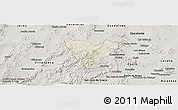 Shaded Relief Panoramic Map of Genaro Codina, semi-desaturated
