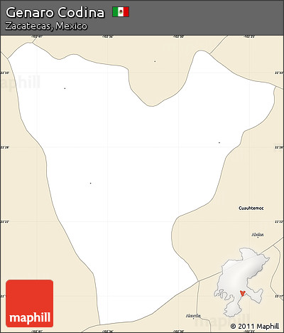 Classic Style Simple Map of Genaro Codina