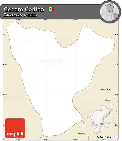 Classic Style Simple Map of Genaro Codina