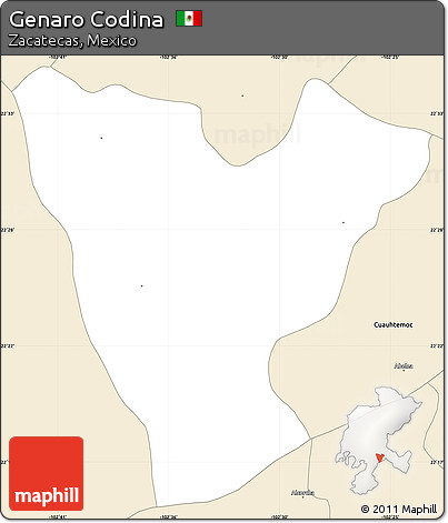 Classic Style Simple Map of Genaro Codina