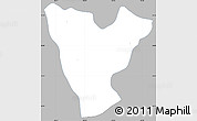 Gray Simple Map of Genaro Codina, single color outside