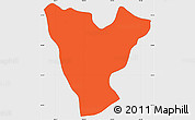 Political Simple Map of Genaro Codina, single color outside