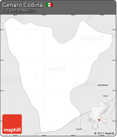 Silver Style Simple Map of Genaro Codina