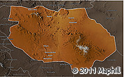 Physical 3D Map of General Francisco R. Murg, darken, semi-desaturated