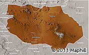 Physical 3D Map of General Francisco R. Murg, lighten, semi-desaturated