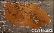 Physical 3D Map of General Francisco R. Murg, semi-desaturated