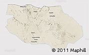 Shaded Relief 3D Map of General Francisco R. Murg, single color outside