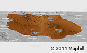Physical Panoramic Map of General Francisco R. Murg, lighten, desaturated