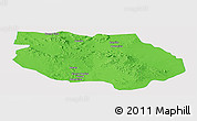 Political Panoramic Map of General Francisco R. Murg, single color outside