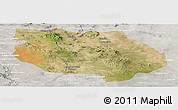 Satellite Panoramic Map of General Francisco R. Murg, lighten, semi-desaturated