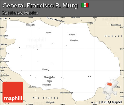 Classic Style Simple Map of General Francisco R. Murg