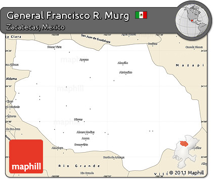 Classic Style Simple Map of General Francisco R. Murg