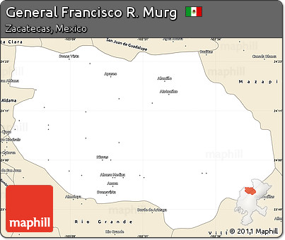 Classic Style Simple Map of General Francisco R. Murg
