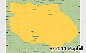 Savanna Style Simple Map of General Francisco R. Murg