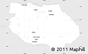 Silver Style Simple Map of General Francisco R. Murg, single color outside