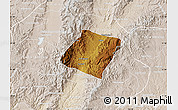 Physical Map of Jalpa, lighten