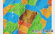 Physical Map of Jalpa, political outside