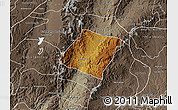 Physical Map of Jalpa, semi-desaturated