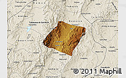 Physical Map of Jalpa, shaded relief outside