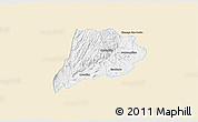 Classic Style 3D Map of Jimenez del Teul, single color outside