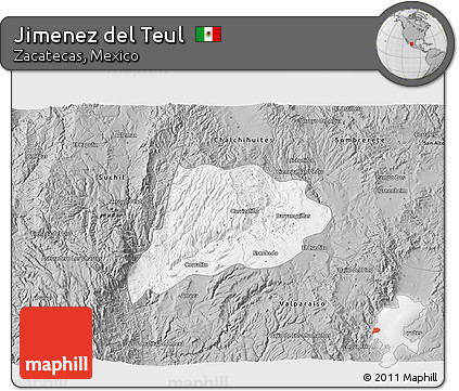 Gray 3D Map of Jimenez Del Teul