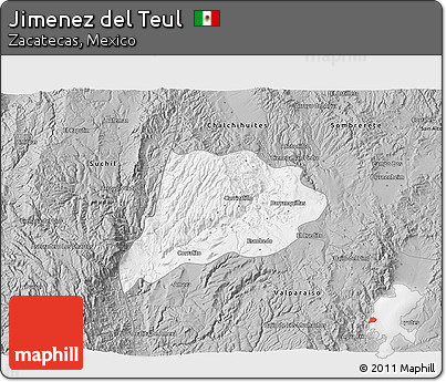 Gray 3D Map of Jimenez Del Teul