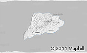 Gray 3D Map of Jimenez del Teul, single color outside