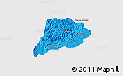 Political 3D Map of Jimenez del Teul, single color outside