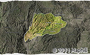 Satellite 3D Map of Jimenez del Teul, darken, semi-desaturated