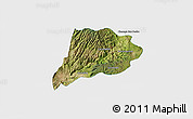 Satellite 3D Map of Jimenez del Teul, single color outside
