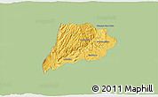 Savanna Style 3D Map of Jimenez del Teul, single color outside
