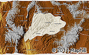 Shaded Relief 3D Map of Jimenez del Teul, physical outside