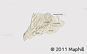 Shaded Relief 3D Map of Jimenez del Teul, single color outside