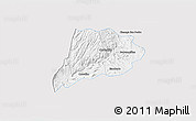 Silver Style 3D Map of Jimenez del Teul, single color outside