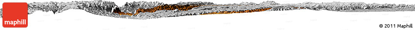Physical Horizon Map of Jimenez Del Teul, lighten, desaturated