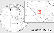 Blank Location Map of Jimenez del Teul