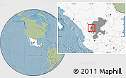 Savanna Style Location Map of Jimenez del Teul, highlighted country, highlighted parent region, hill shading