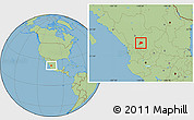 Savanna Style Location Map of Jimenez del Teul