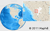 Shaded Relief Location Map of Jimenez del Teul, highlighted parent region