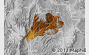 Physical Map of Jimenez del Teul, lighten, desaturated