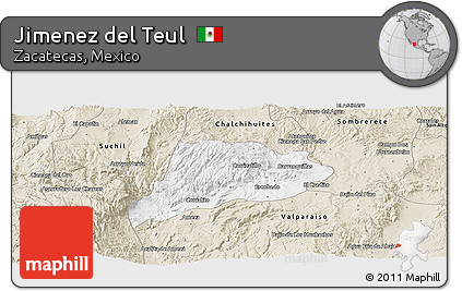Classic Style Panoramic Map of Jimenez Del Teul