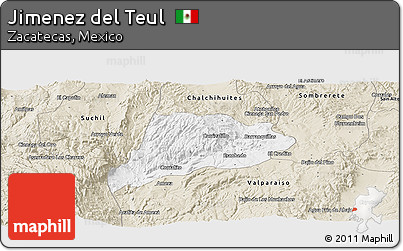 Classic Style Panoramic Map of Jimenez Del Teul